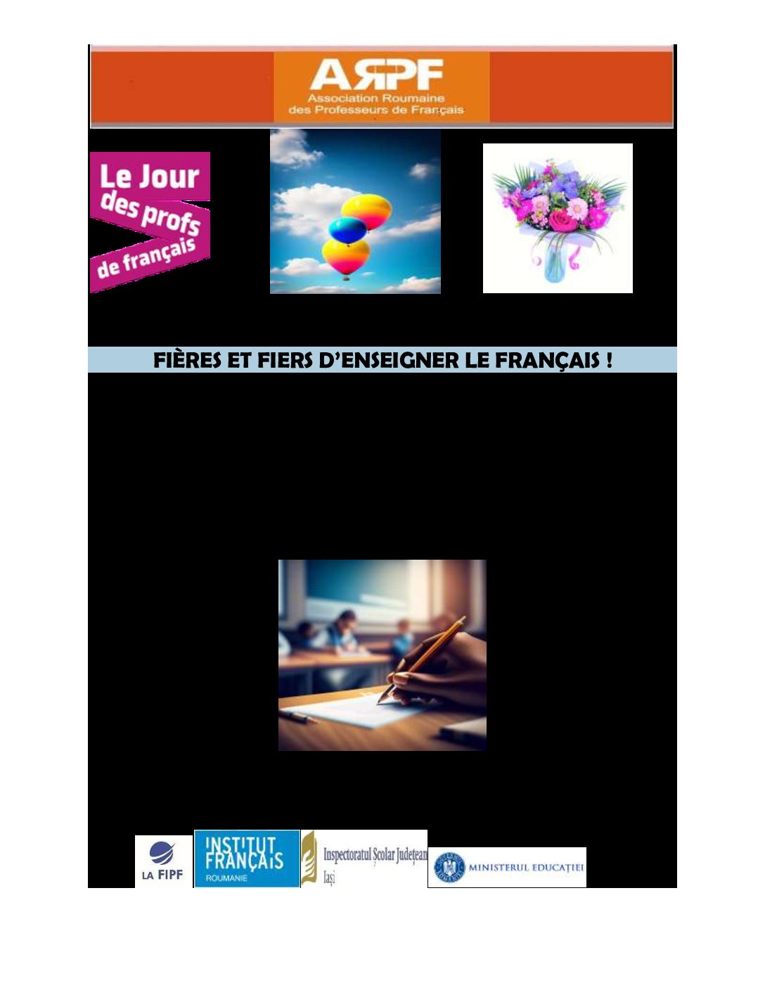 FIÈRES ET FIERS D’ENSEIGNER LE FRANÇAIS !